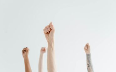 Persons Hand With White Background